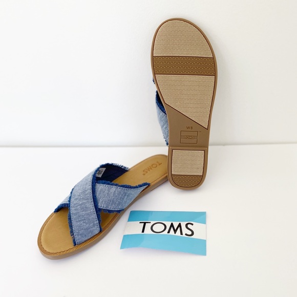 Toms Viv Criss cross Slide Sandal Size 8W -NWT - Picture 4 of 5